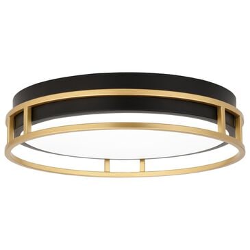 Vaxcel Northgate 13" 1-Light Flush Mount in Matte Black and Satin Gold, , large