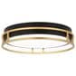 Vaxcel Northgate 13" 1-Light Flush Mount in Matte Black and Satin Gold, , large