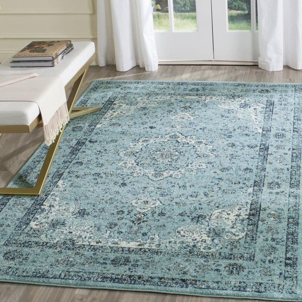 Safavieh Evoke EVK220E 2&#39;2&quot; x 4&#39; Light Blue Scatter Rug, , large