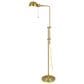 Cal Lighting Croby Pharmacy Adjustable Floor Lamp in Antique Brass, , large