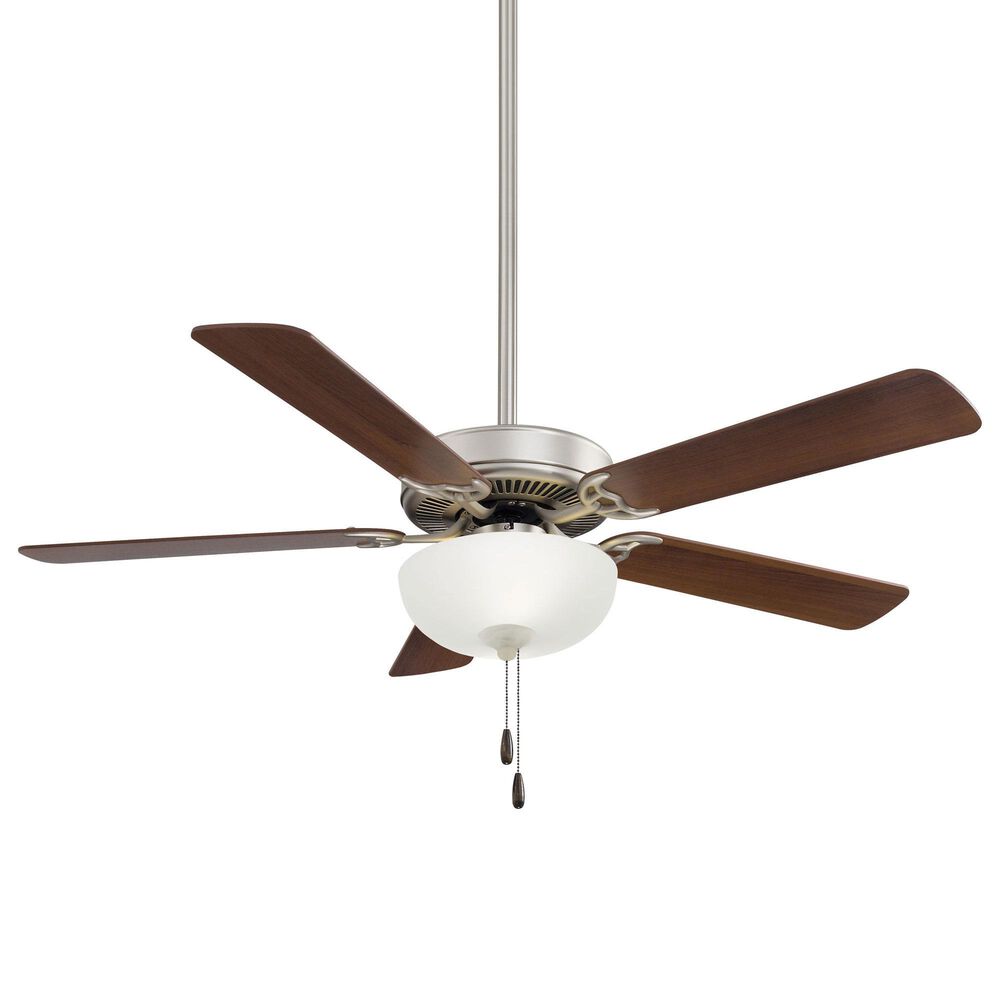 Minka-Aire Contractor Uni-Pack 52" Ceiling Fan with LED Light Kit and Silver Blades in Brushed Steel, , large