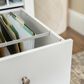 Walker Edison Clara Deluxe Desk in White, , large