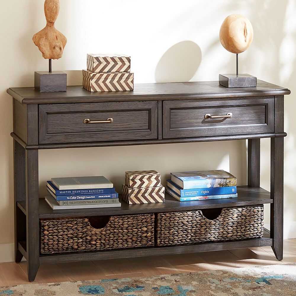 Liberty Mill Creek 2-Drawer Sofa Table in Peppercorn, , large