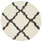 Safavieh Dallas Shag SGD257H-6R 6" x 6"  Ivory/Dark Grey Round Rug, , large