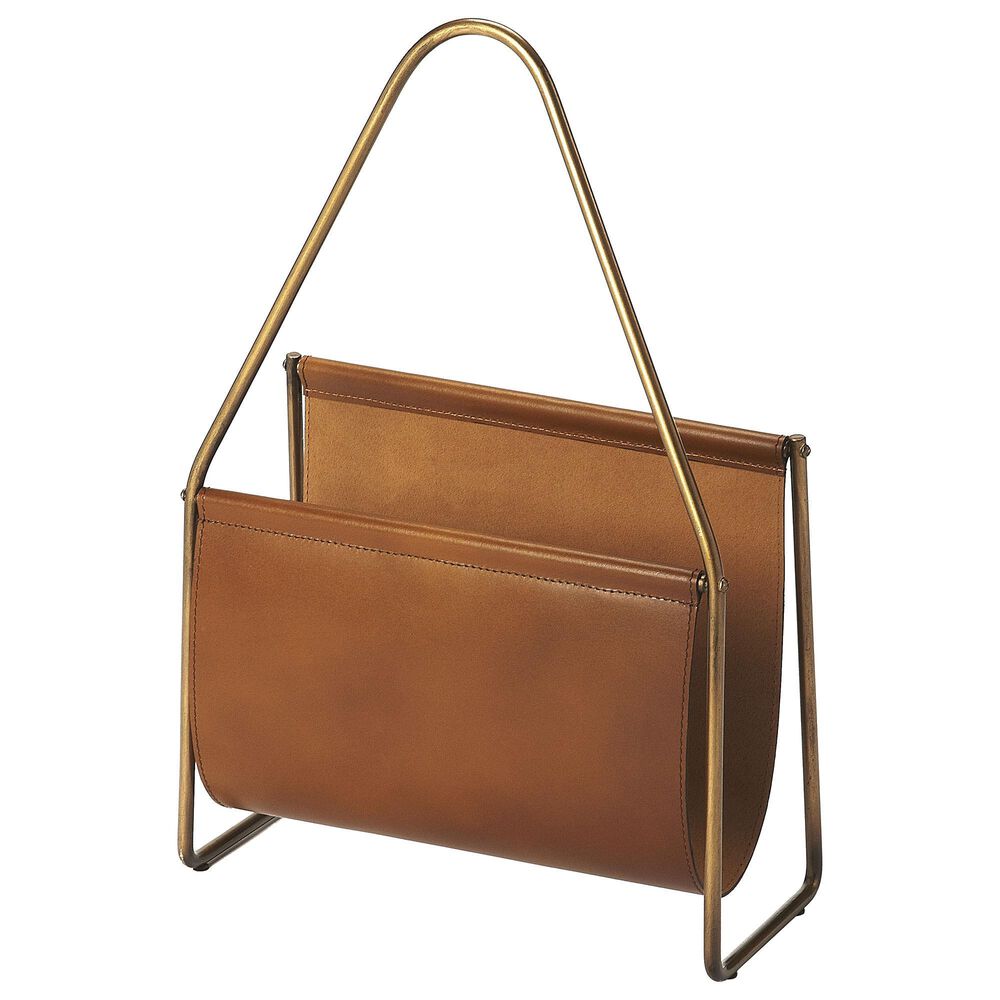 Butler Rupert Magazine Basket in Medium Brown, , large