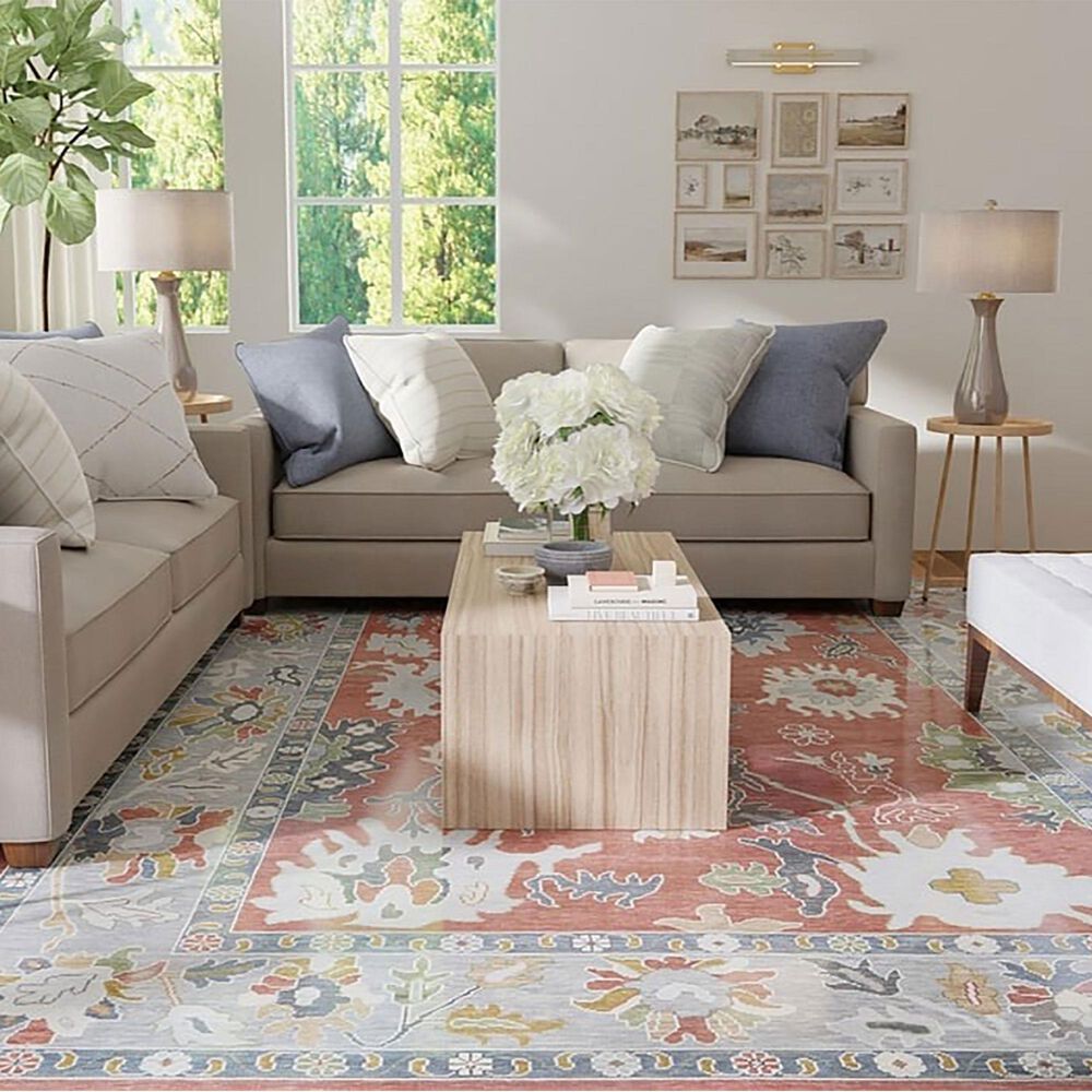 Feizy Karina 3&#39;6&quot; x 5&#39;6&quot; Rust and Gray Area Rug, , large