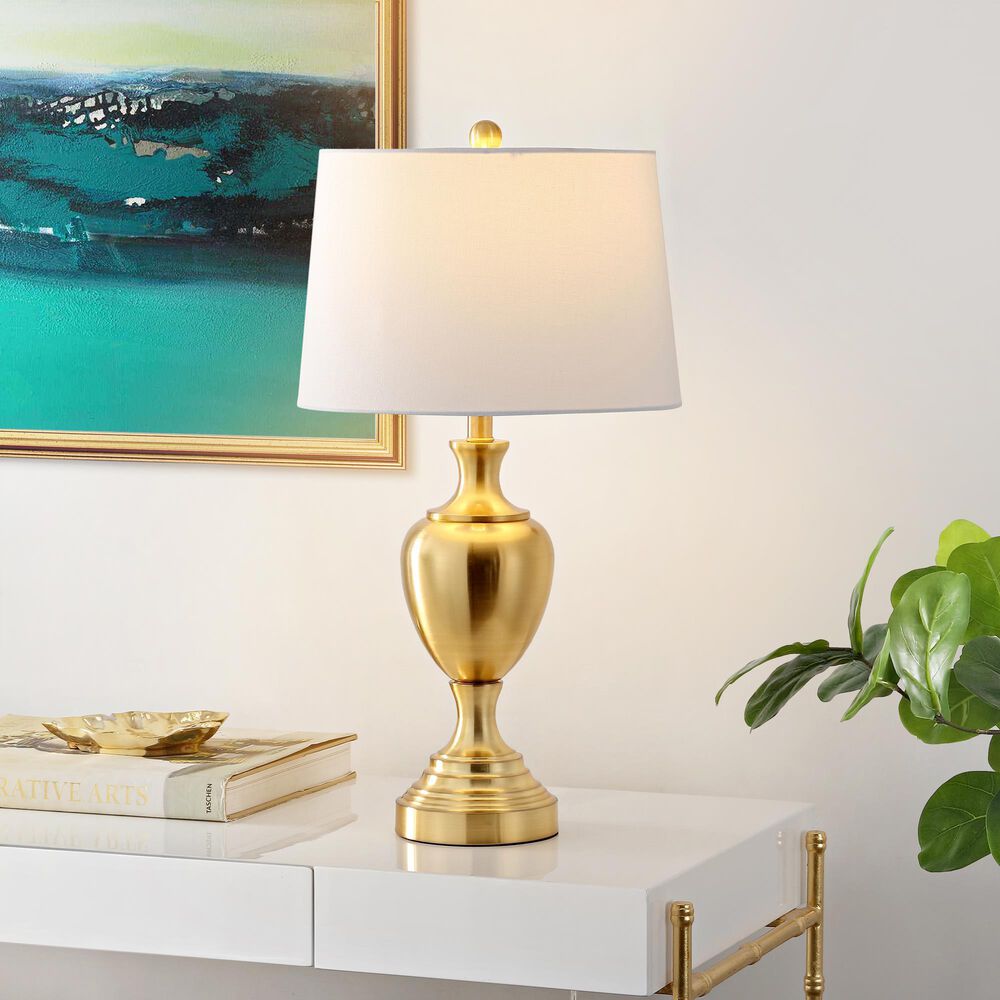 Safavieh Poppy Table Lamp in Brass, , large
