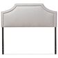 Baxton Studio Avignon King Upholstered Headboard in Greyish Beige, , large