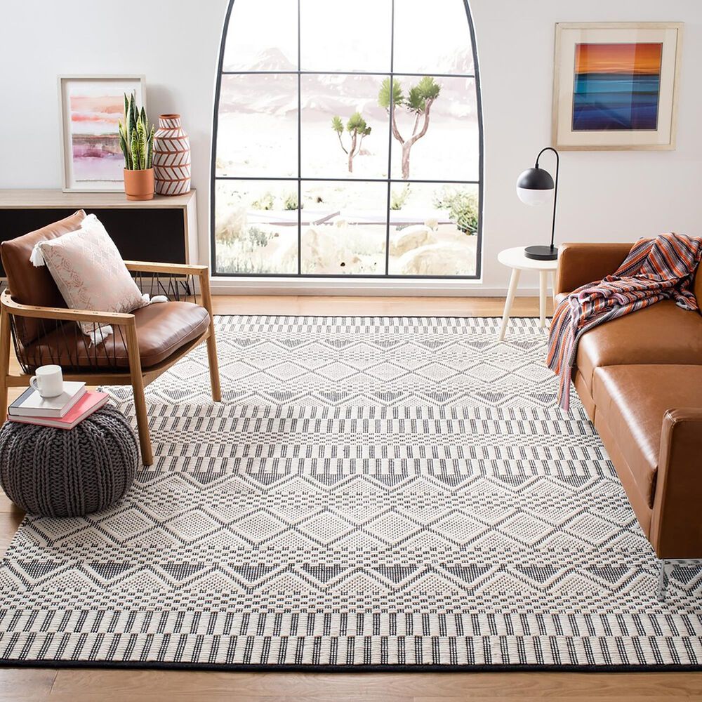 Safavieh Natura NAT853A 8&#39; x 10&#39; Ivory and Black Area Rug, , large