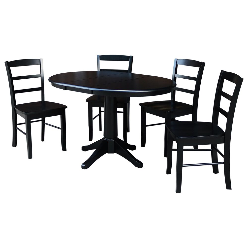 International Concepts Madrid 5-Piece Dining Set in Black, , large