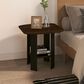 HOMLUX 1-Shelf End Table in Columbia Walnut and Black, , large