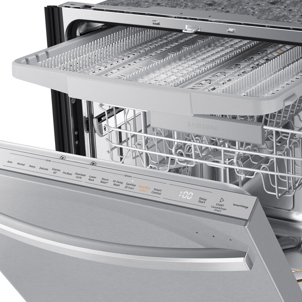 Samsung 2-Piece 24&quot; Built-In Bar Handle Dishwasher in Stainless Steel with Jet 60 Pet Cordless Stick Vacuum, , large