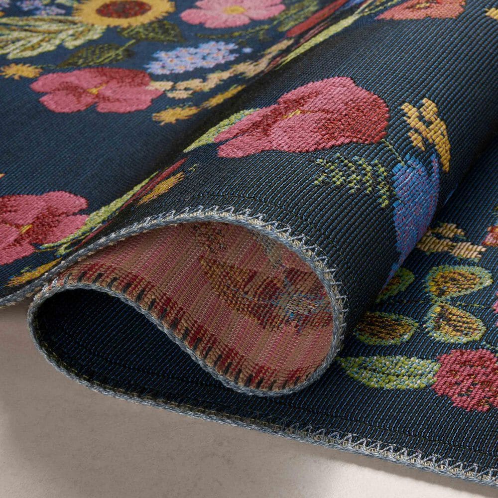 Rifle Paper Co. x Loloi Perennial Blossom 2&#39;5&quot; x 7&#39;8&quot; Navy Runner, , large