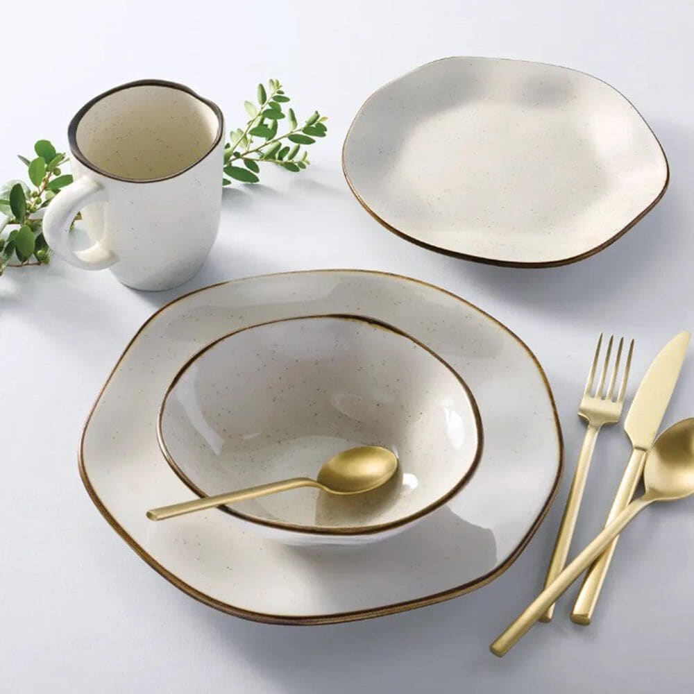 Oxford Ryo Porcelain 16-Piece Dinnerware Set in Sandbar, , large