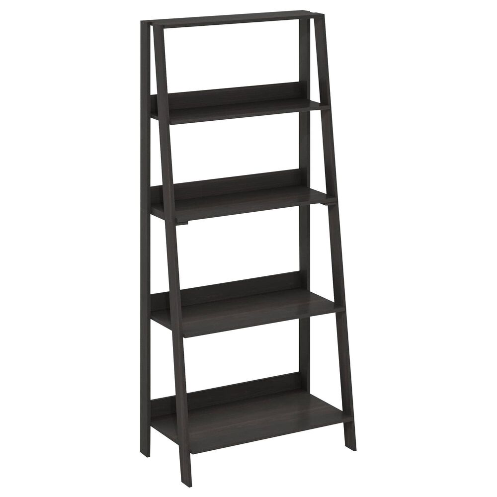 HOMLUX 5-Tier Ladder Display Bookshelf in Espresso, , large