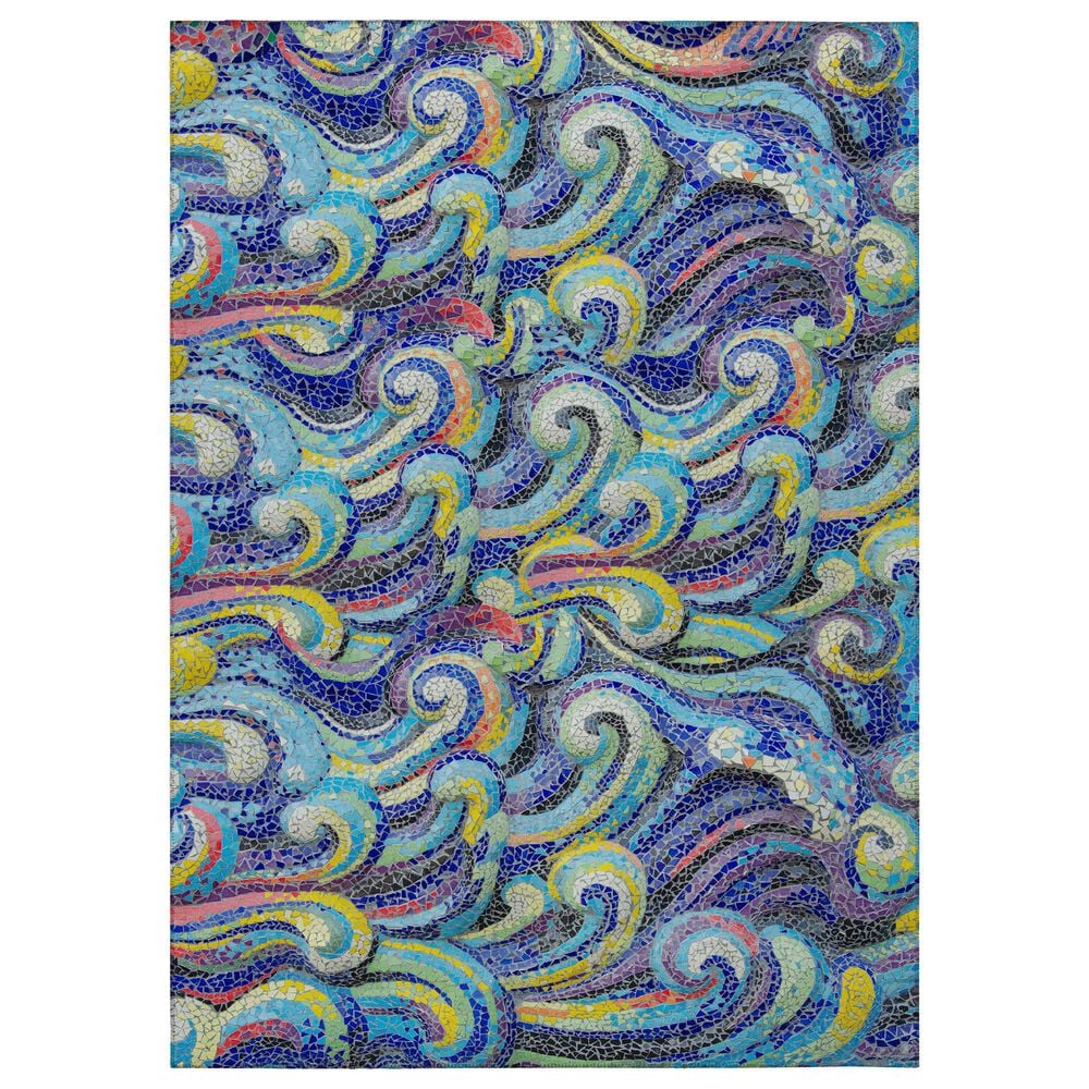 Dalyn Rug Company Seabreeze Abstract 6" x 9" Indigo Area Rug, , large
