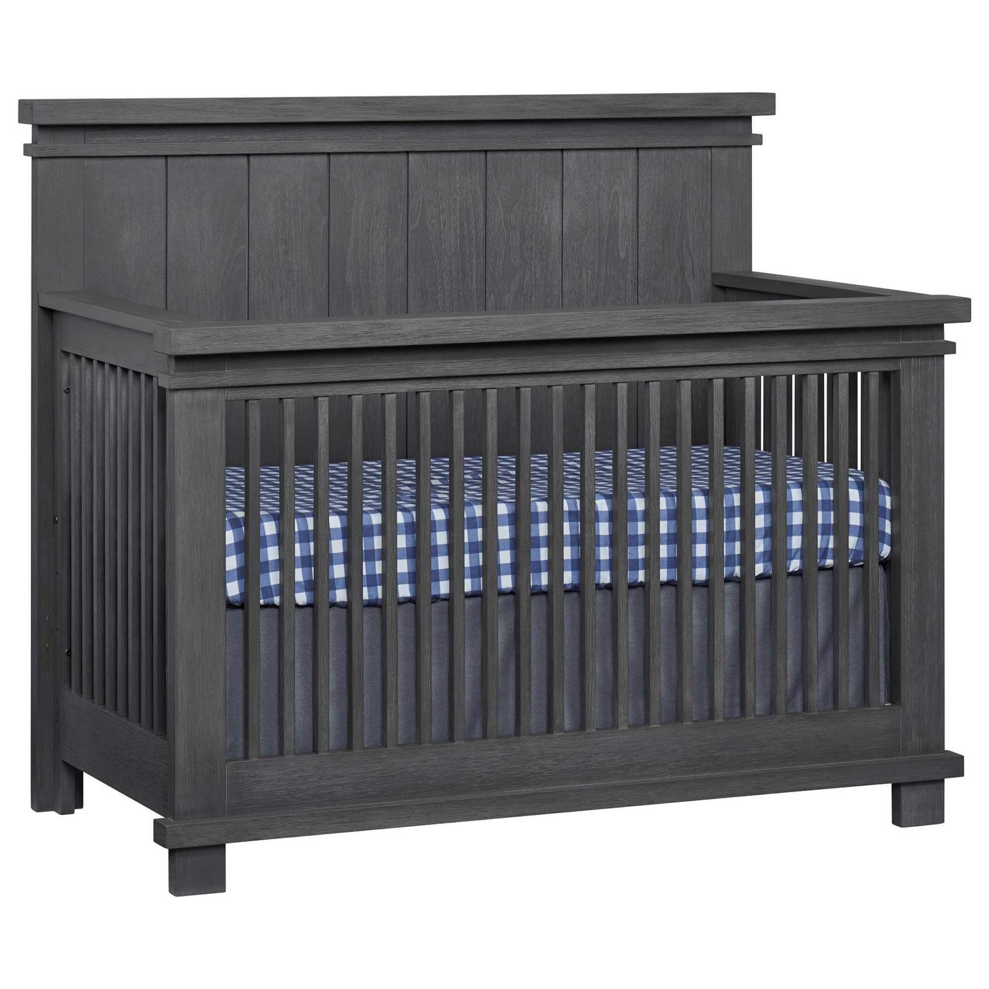 Oxford Baby Hampton 4 In 1 Convertible Crib in Canyon Gray NFM