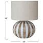 Teak Interiors Collected Notions Striped Table Lamp in Natural, , large
