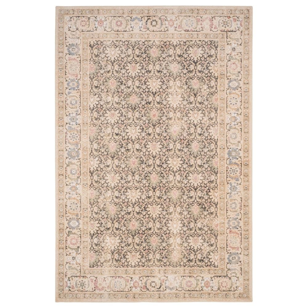 Capel Avery Keshan 3401RS03110506350 3" 11" x 5" 6" Onyx Cream Area Rug, , large