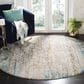 Safavieh Aria ARA156C 6"6" Round Cream and Blue Area Rug, , large