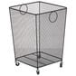 Maple and Jade Laundry Storage Cart with Ring Handles in Matte Black, , large