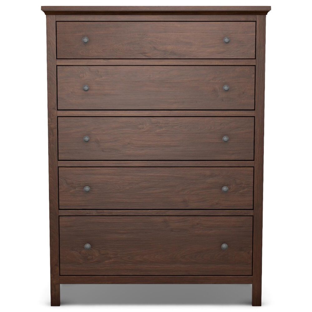 Archbold Furniture Heritage 5 Drawer Wide Chest in Brown Mahogany, , large
