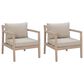 Linon Home Decor Teagon Patio Arm Chair in Beige (Set of 2), , large
