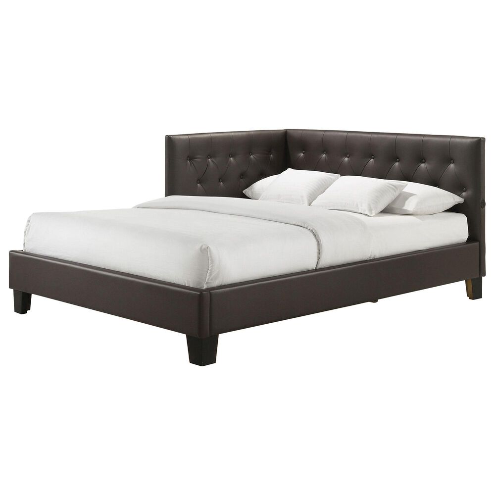 Mayberry Hill Julesburg Corner Full Platform Bed in Rich Brown, , large