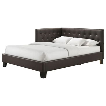 Mayberry Hill Julesburg Corner Full Platform Bed in Rich Brown, , large