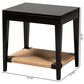 Baxton Studio Freya End Table in Black and Natural Brown, , large