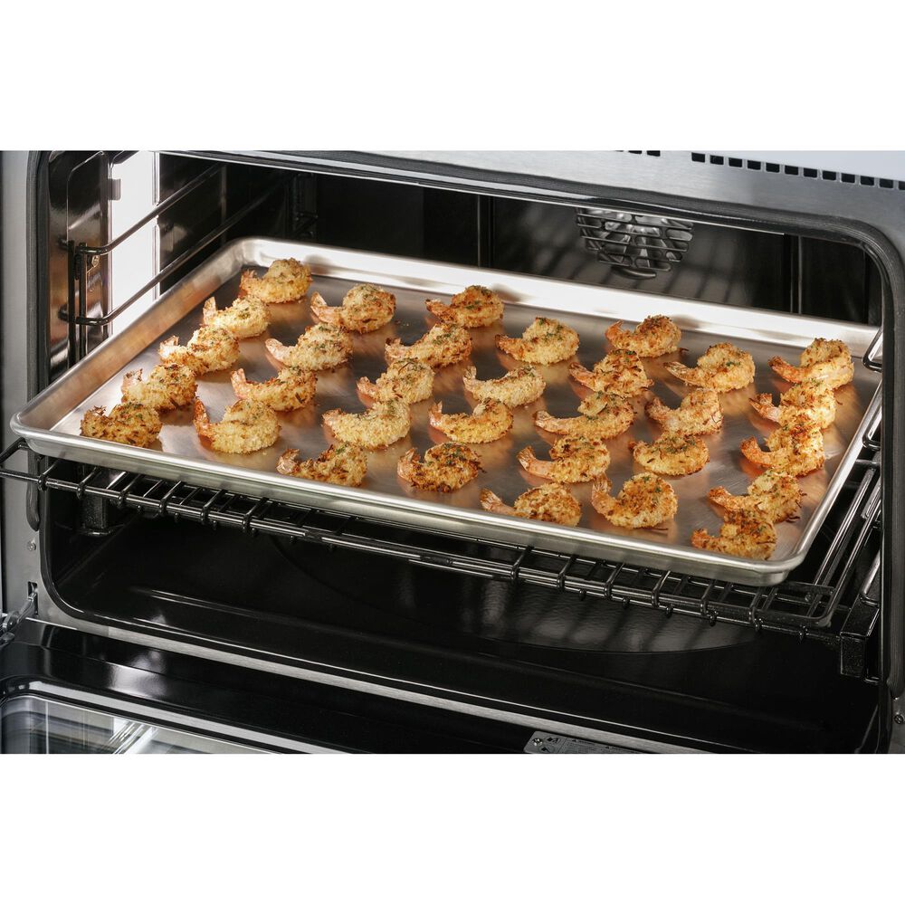 Cafe 8.25 Cu. Ft. Freestanding Dual Fuel Range with Double Oven in Matte White and Brushed Bronze, , large
