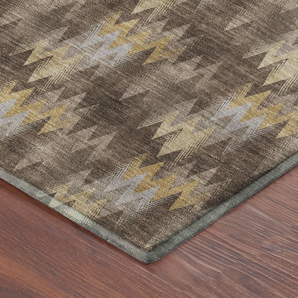 Dalyn Rug Company Soft Essentials Chevron Chocolate 2'3" x 7'6" Runner, , large