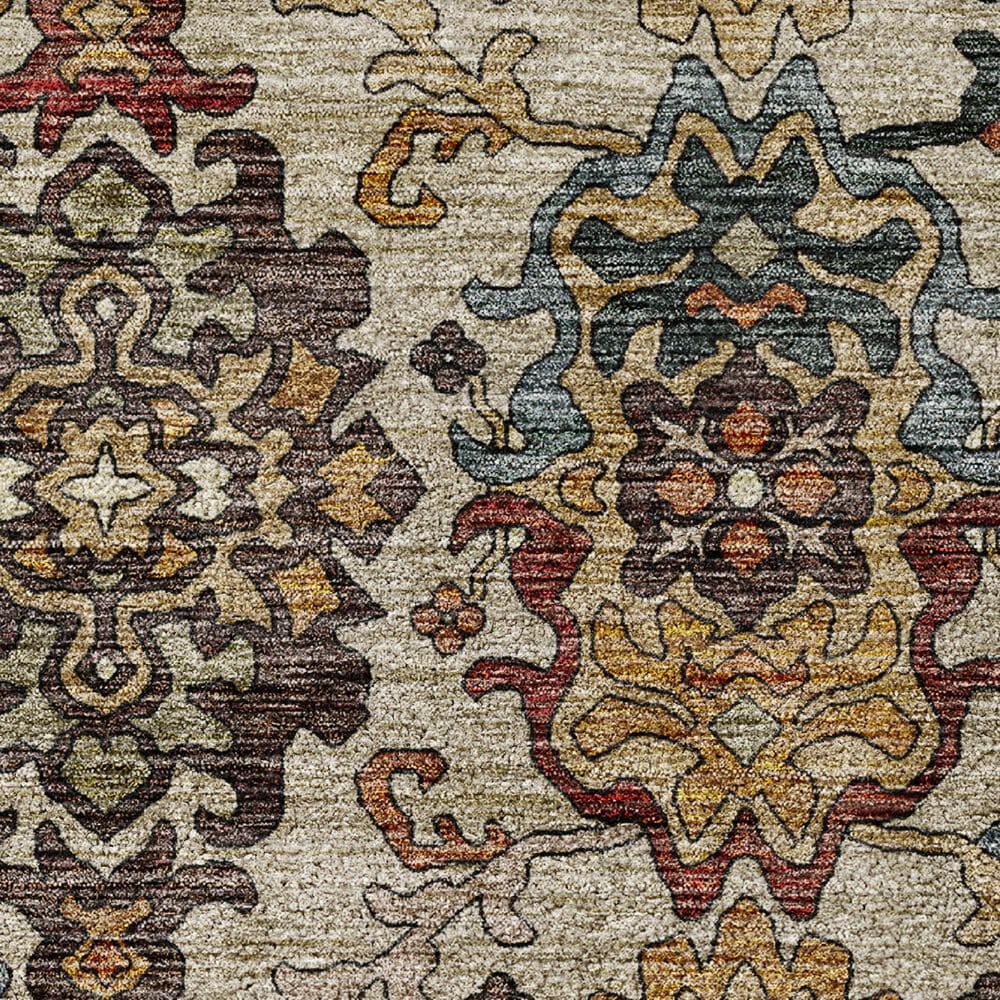 Dalyn Rug Company Silk Road Copper, Ivory, Gold, Brown, Blue, Aloe and Blush 5&#39; x 7&#39;6&quot; Area Rug, , large