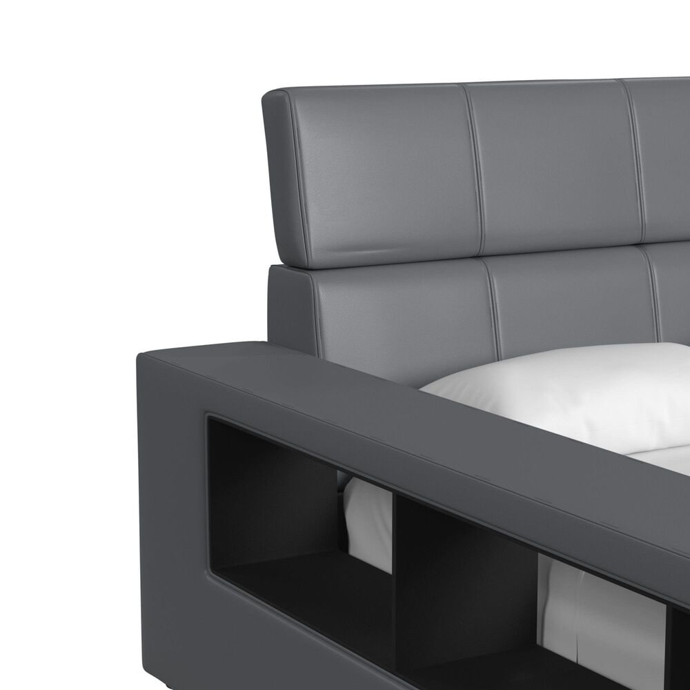 Mayberry Hill Valari Full Bed with Electronic Features in Grey, , large