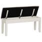 Linon Home Decor Jane Storage Bench with Light Grey Cushion in Vanilla White, , large