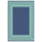 Oriental Weavers Meridian Navy and Green 1"10" x 2"10" Indoor/Outdoor Area Rug, , large