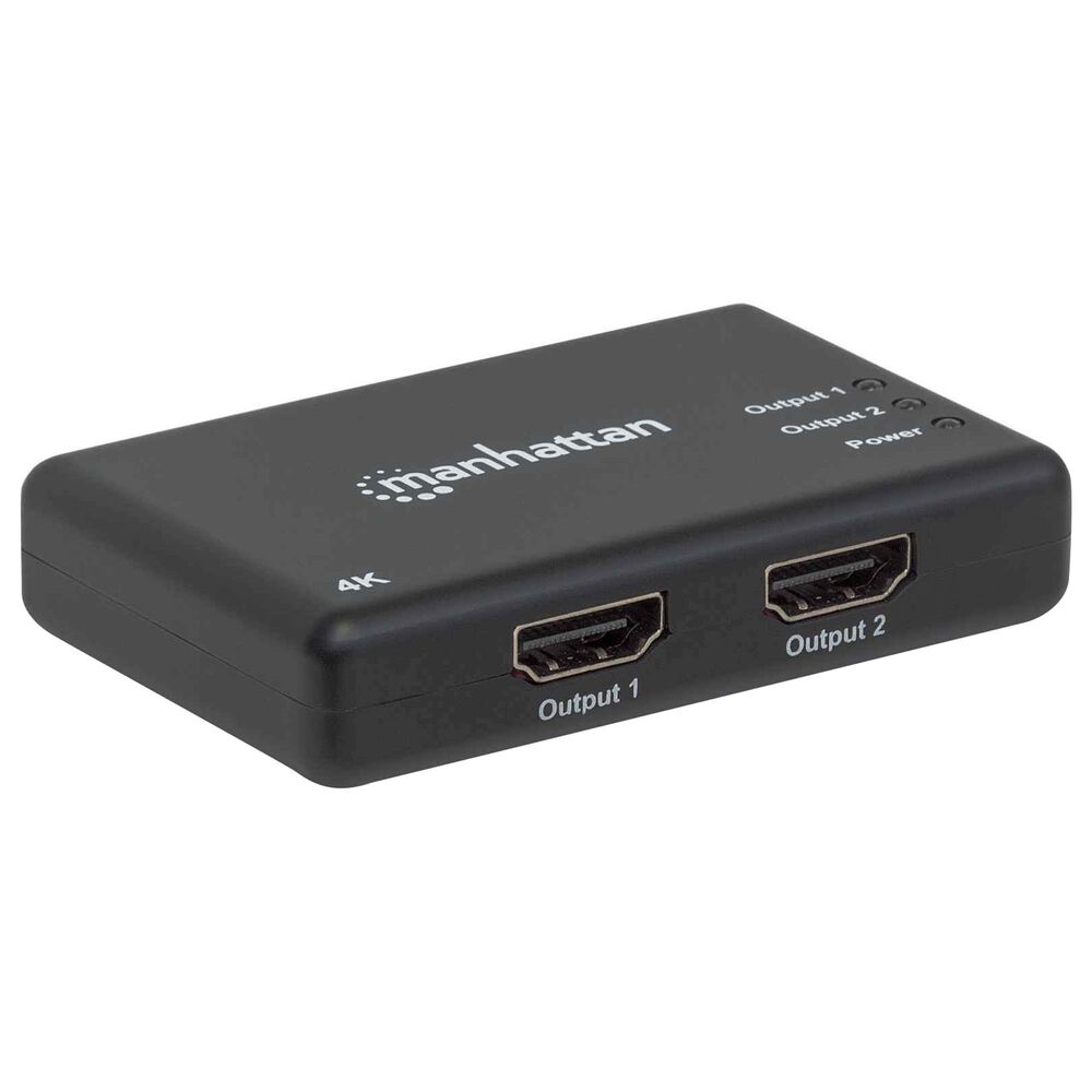 Manhattan 4K 2-Port HDMI Splitter with 4K 30Hz in Black, , large
