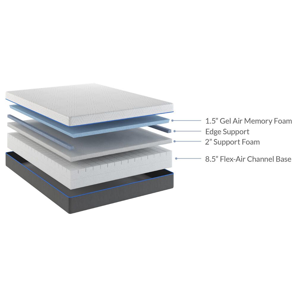 Hearth and Haven Southbay Lavender Firm Gel Memory Foam Twin XL Mattress with Edge Support and Air Grid, , large