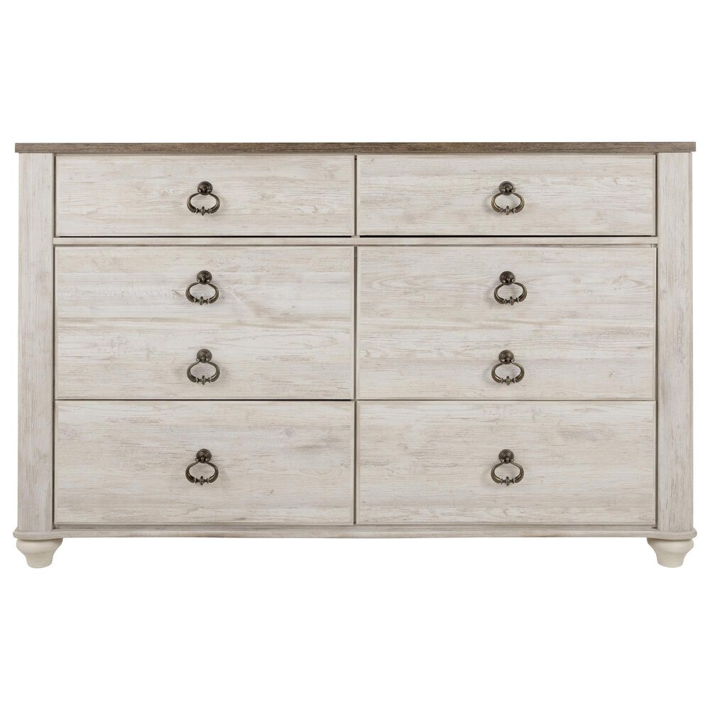 Signature Design by Ashley Willowton 3-Piece Queen Bedroom Set in Whitewash, , large