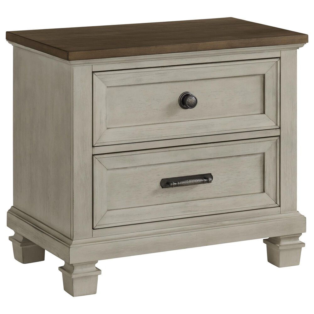 Mayberry Hill Farmington 4-Piece Queen Panel Bedroom Set in Medium Brown and Washed Stone, , large