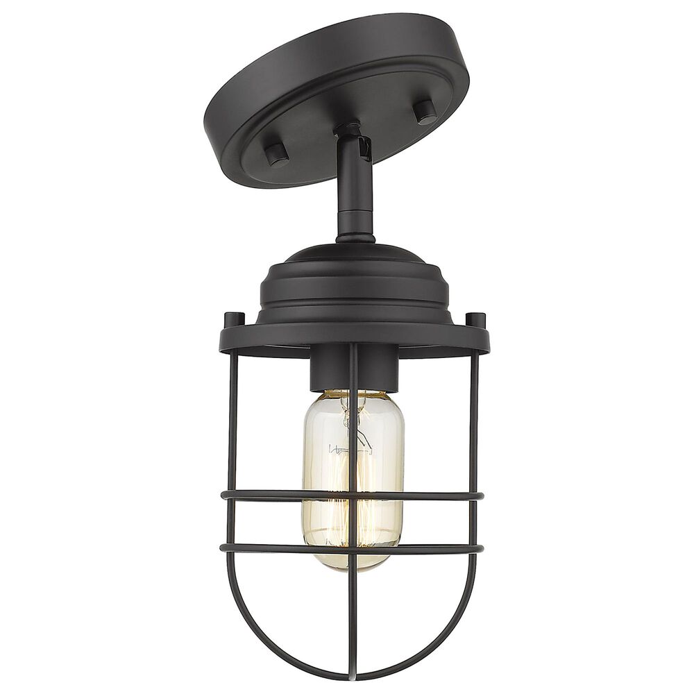 Golden Lighting Seaport Semi-Flush in Matte Black, , large