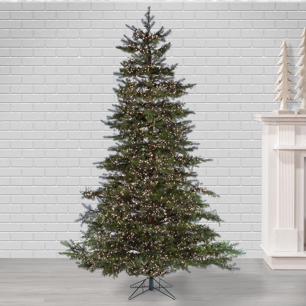 The Gerson Company 6.5&#39; Monaco Pine Artificial Christmas Tree with Warm White LED Lights in Green, , large