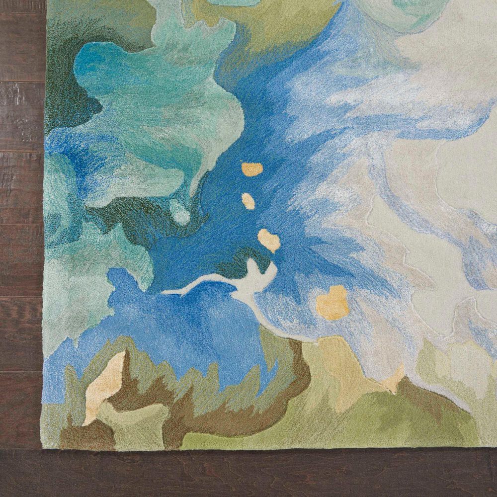 Nourison Prismatic PRS16 9&#39;9&quot; x 13&#39;9&quot; Seafoam Area Rug, , large