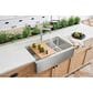 Blanco Quatrus 33" R15 Ergon Apron Super Single Farmhouse Kitchen Sink in Refined Brushed, , large
