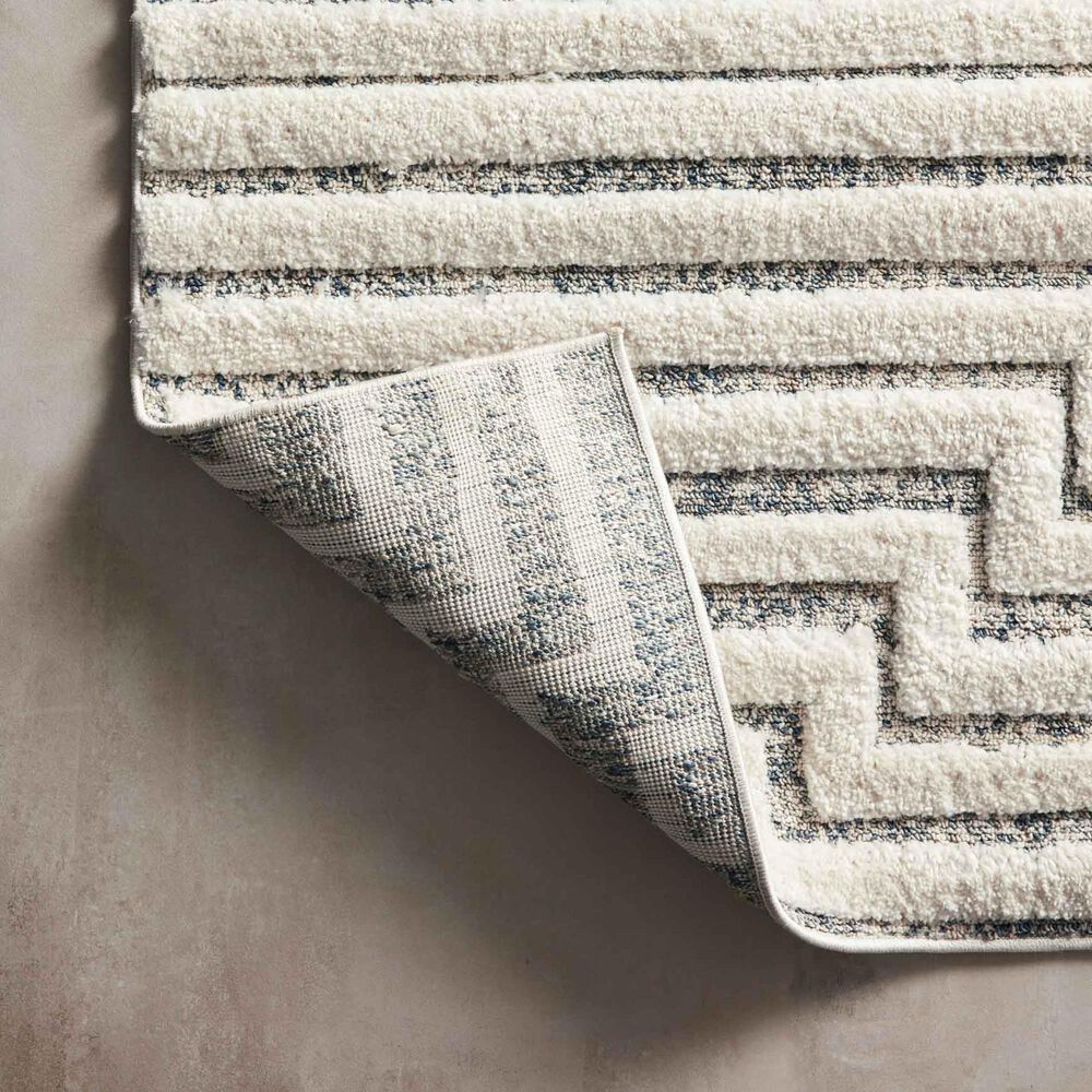 Loloi II Hagen 7'10" x 10'10" White and Sky Area Rug NFM