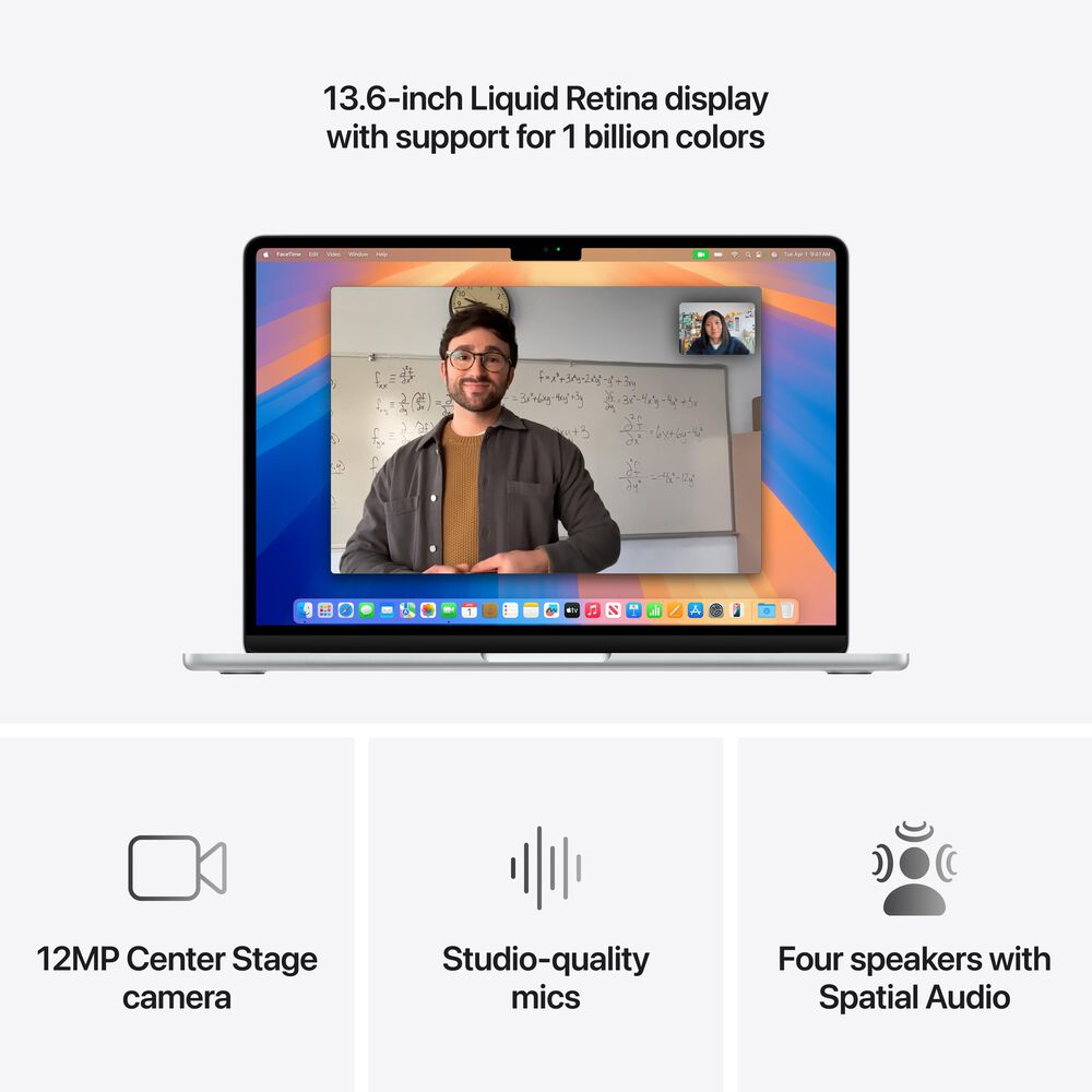 Apple MacBook Air 13-inch Laptop M4 chip - 10 Core CPU - 10 Core GPU - 16GB Memory - 512GB SSD - Silver &#40;Latest Model&#41;, , large