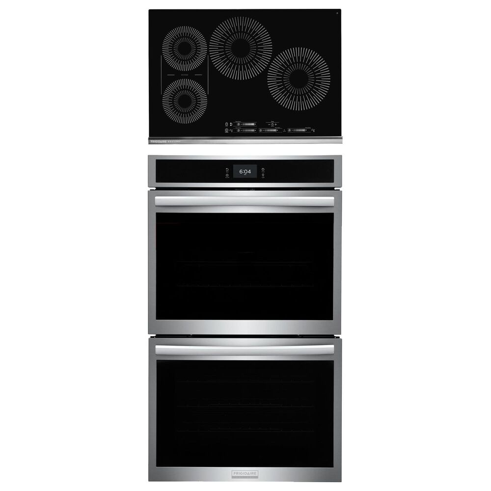 Frigidaire Gallery 2-Piece Kitchen Package with Stainless Steel 30" Double Electric Wall Oven and Black Electric Cooktop, , large