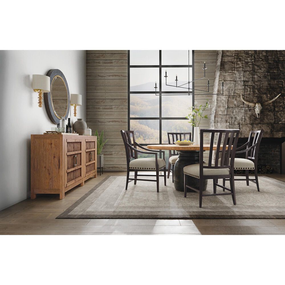 Hooker Furniture Big Sky Upholstered Side Chair in Charred Timber, , large