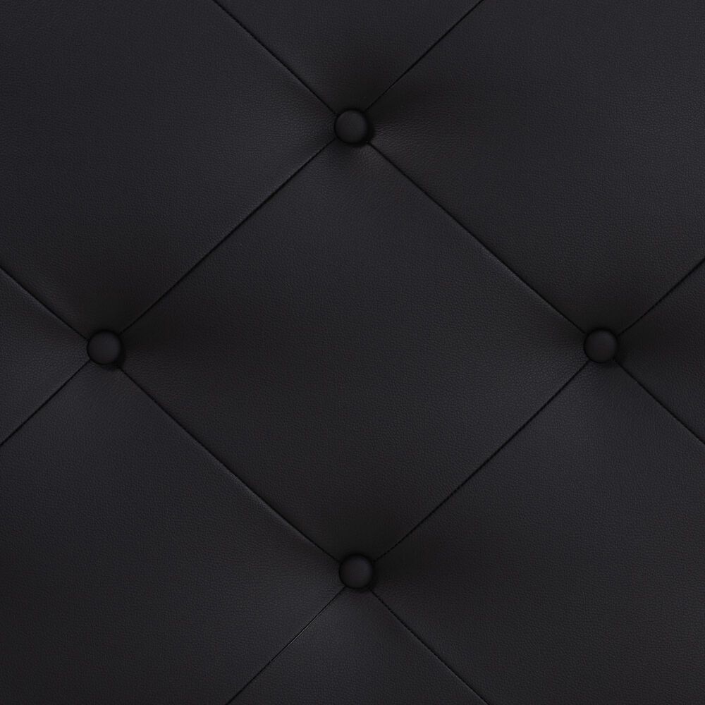 Baxton Studio Baltimore Queen Upholstered Panel Headboard in Black, , large