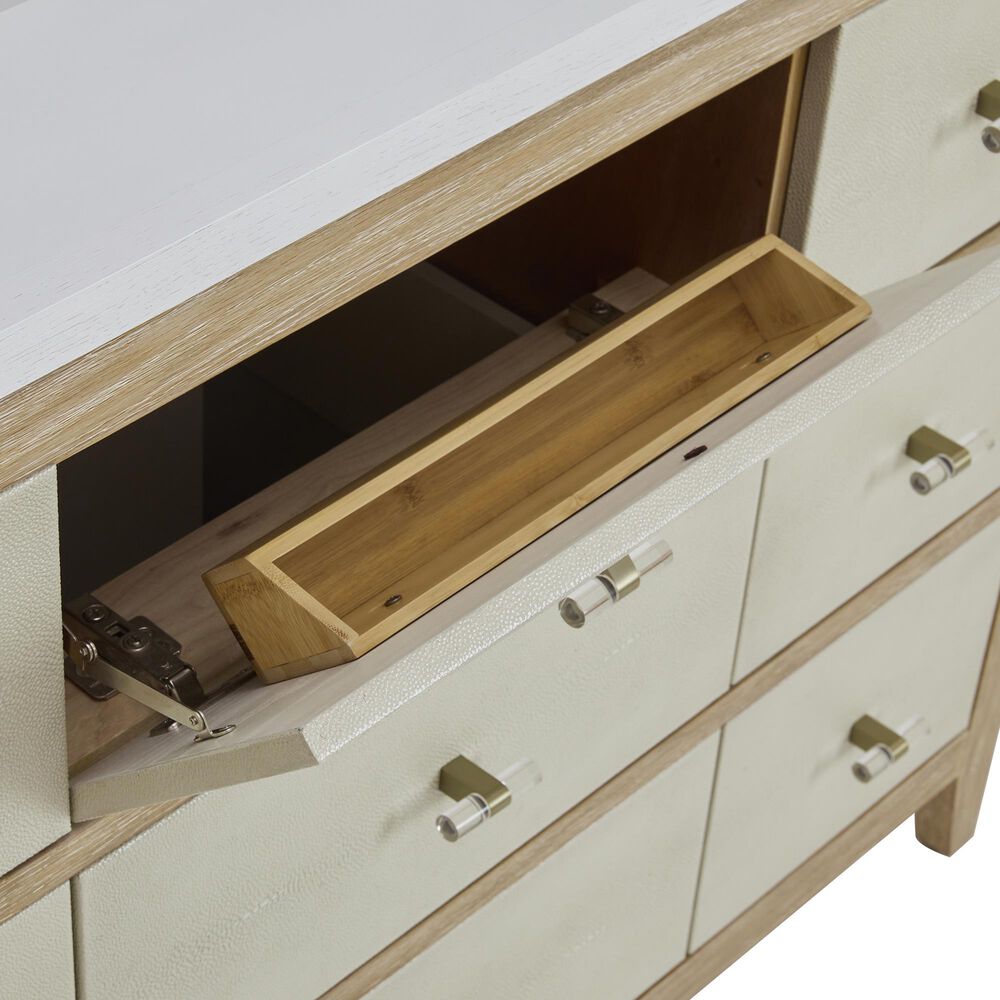 James Martin Vanities Celeste 48&quot; Single Vanity in Sun-washed Oak with Embossed Shagreen and with 3 cm Arctic Fall Solid Surface Top, , large